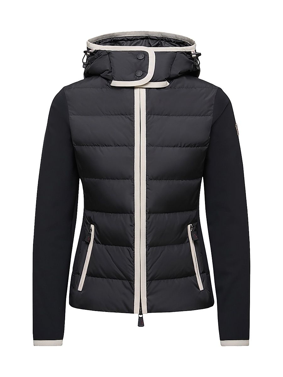 Women's Down-Filled Hoodie Coat - Black - Size Large