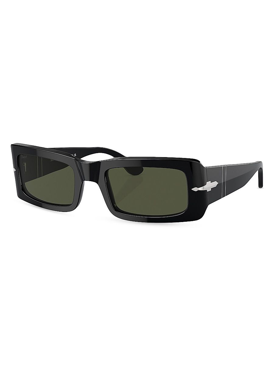 Men's 54MM Francis Rectangular Sunglasses - Black