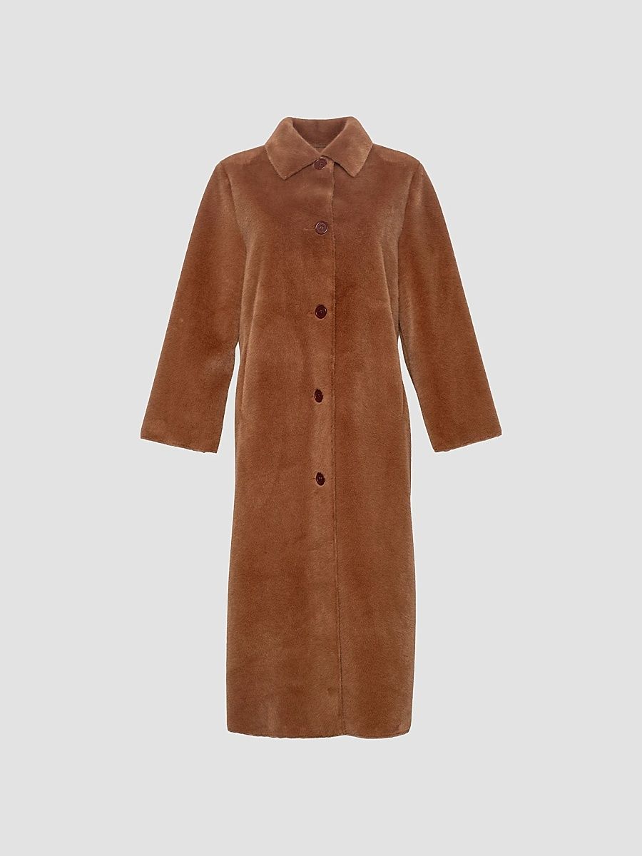 Frances Valentine Women's Paulette Faux Fur Long Coat - Camel - Size 20