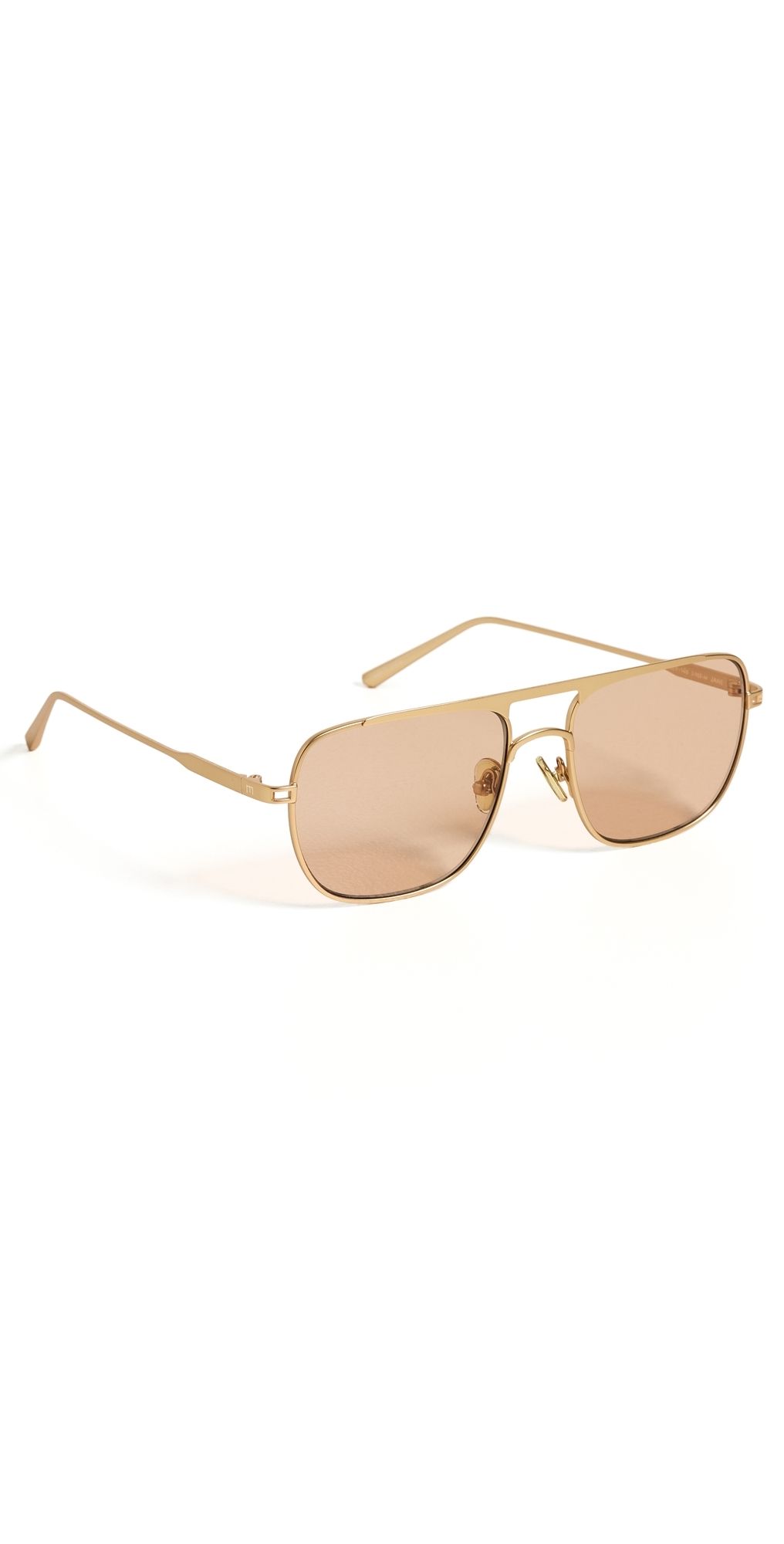Elisa Johnson Jane Metal Sunglasses Gold One Size