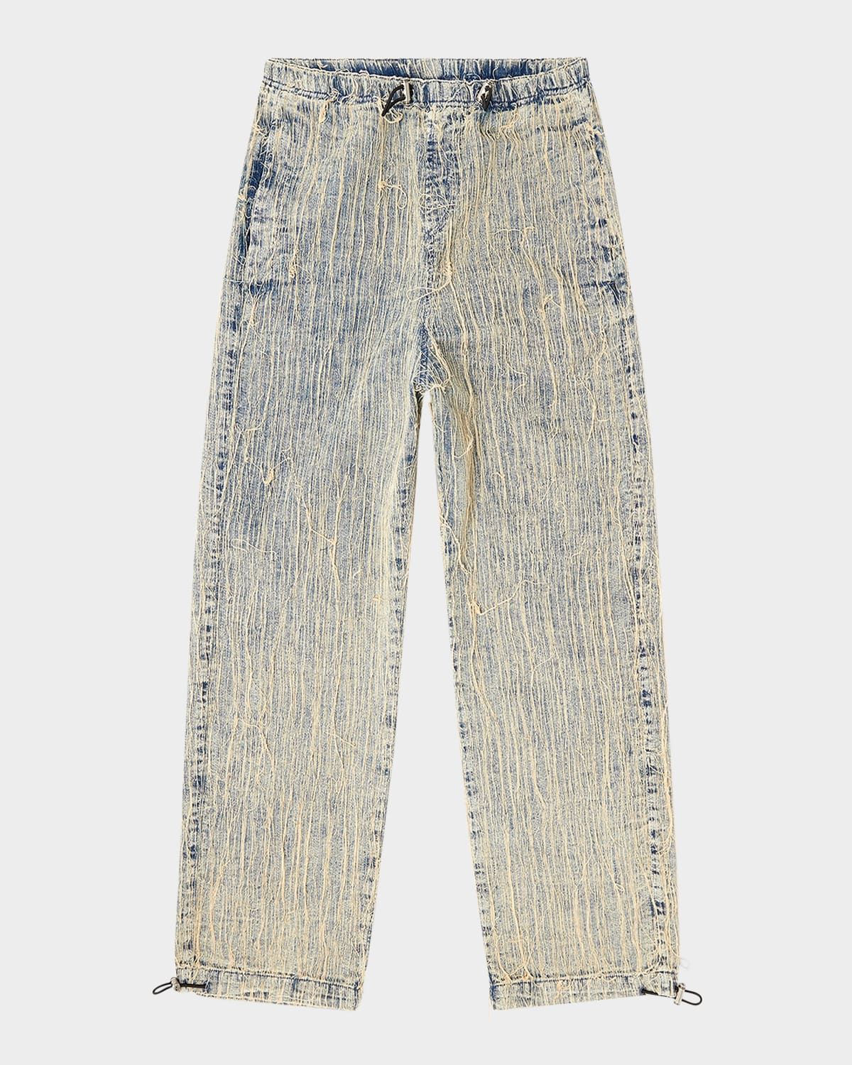 Men & apos;s D-Martial Relaxed-Fit Jacquard Denim Jeans