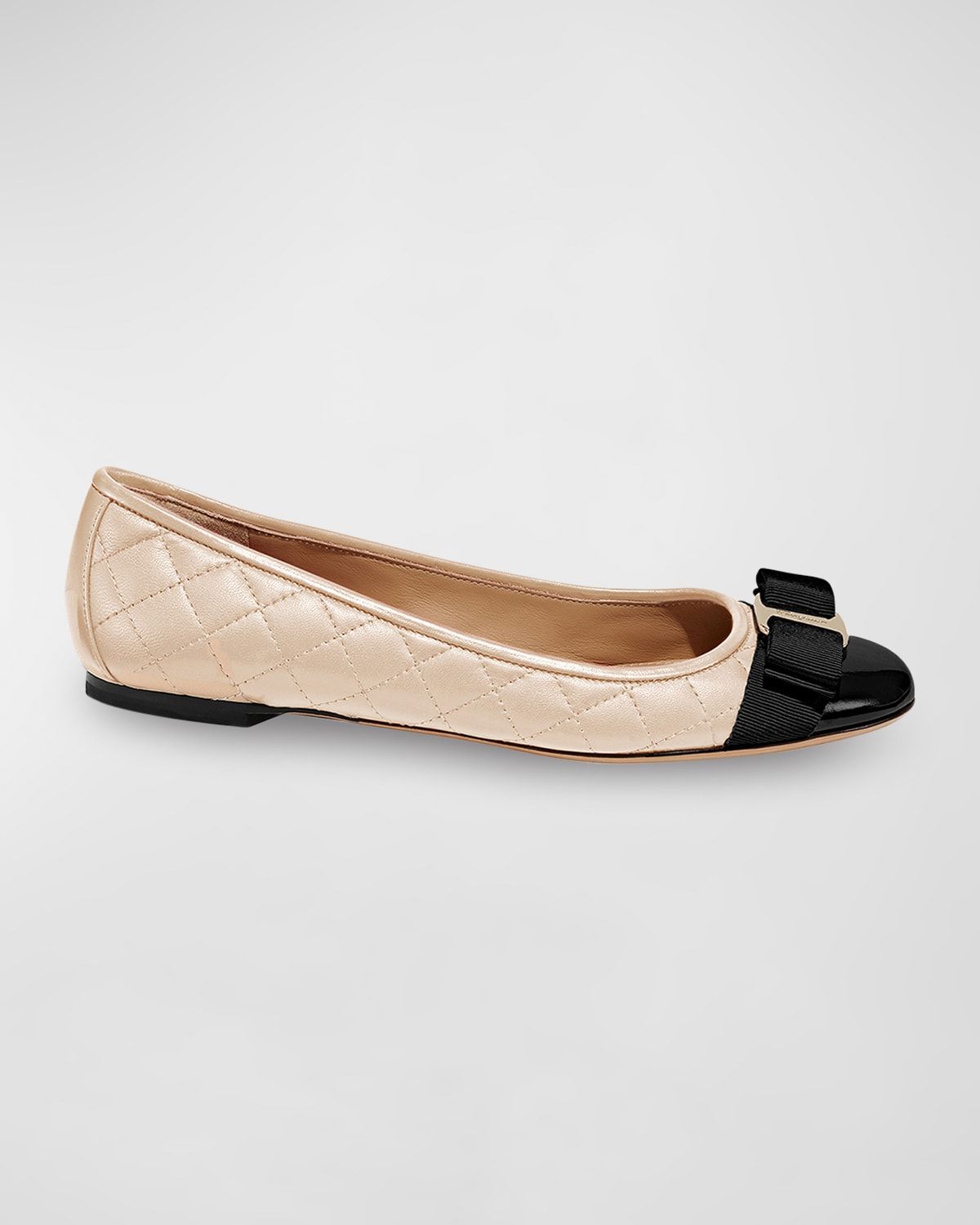 Varina Quilted Bow Ballerina Flats