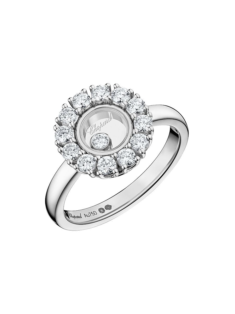 Women's Happy Diamonds 18K White Gold & 0.60 TCW Diamond Ring - White Gold - Size 6.75