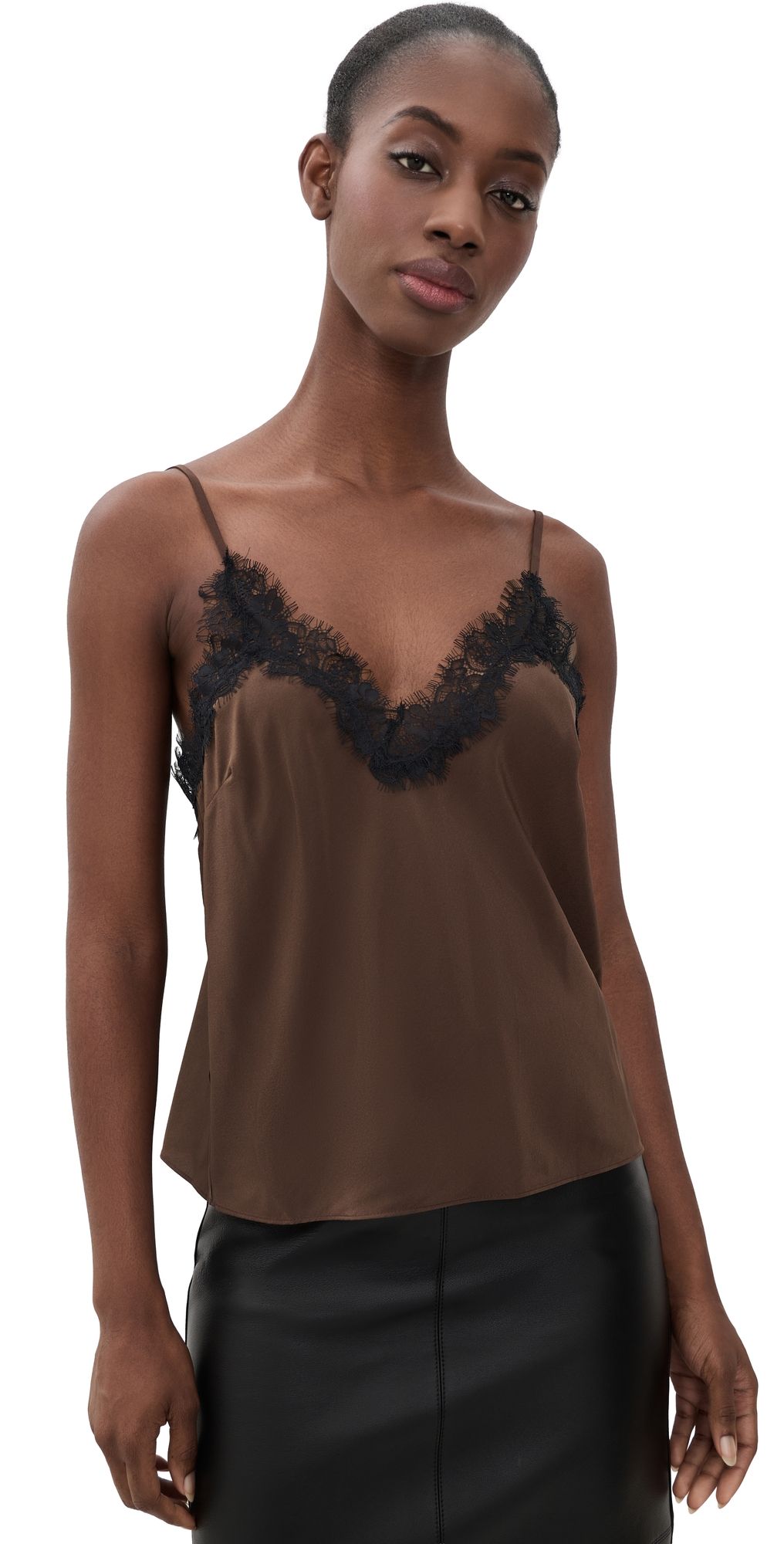 A. L.C. Annabelle Top Coffee/Black L