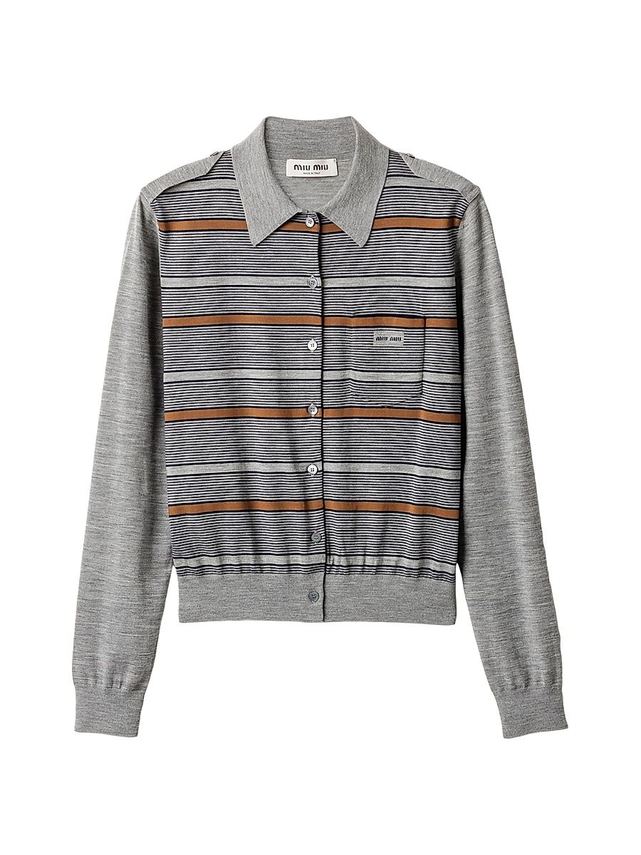 Women's Wool Cardigan - Grey - Size 2