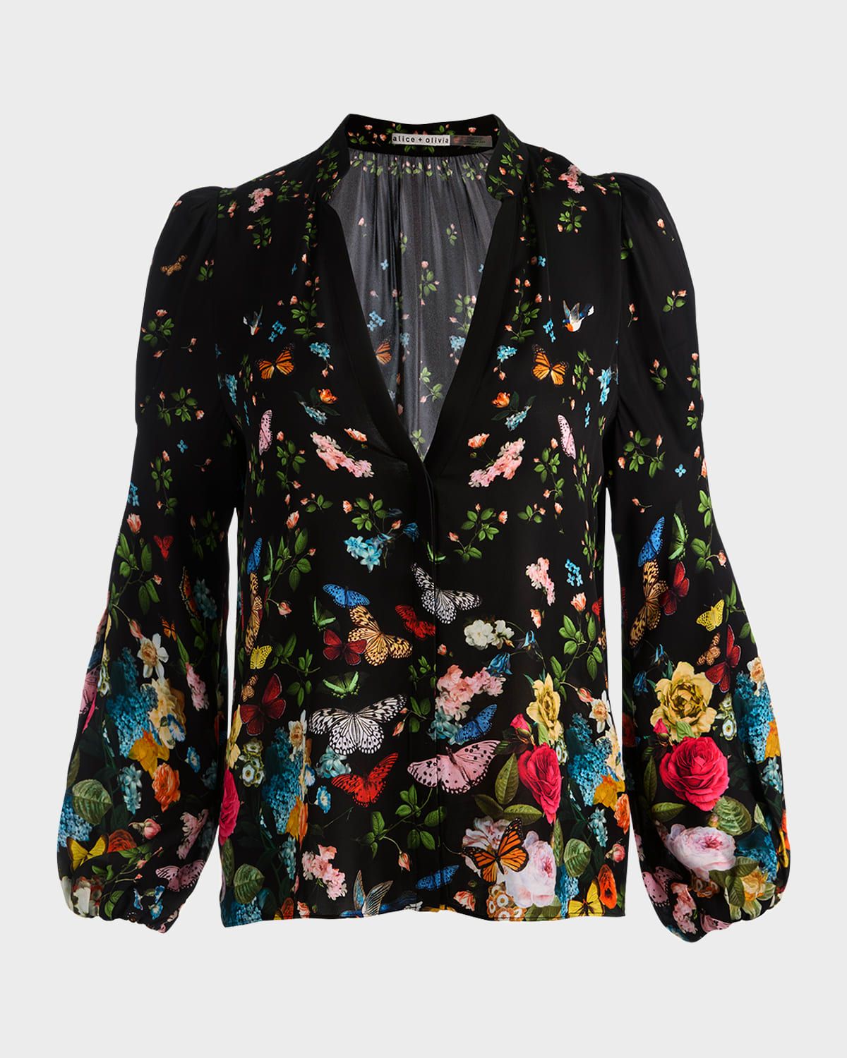 Helen Blouson-Sleeve Blouse