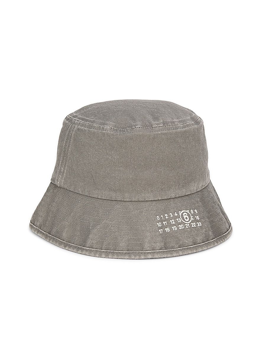 Men's Logo Cotton Bucket Hat - Grey
