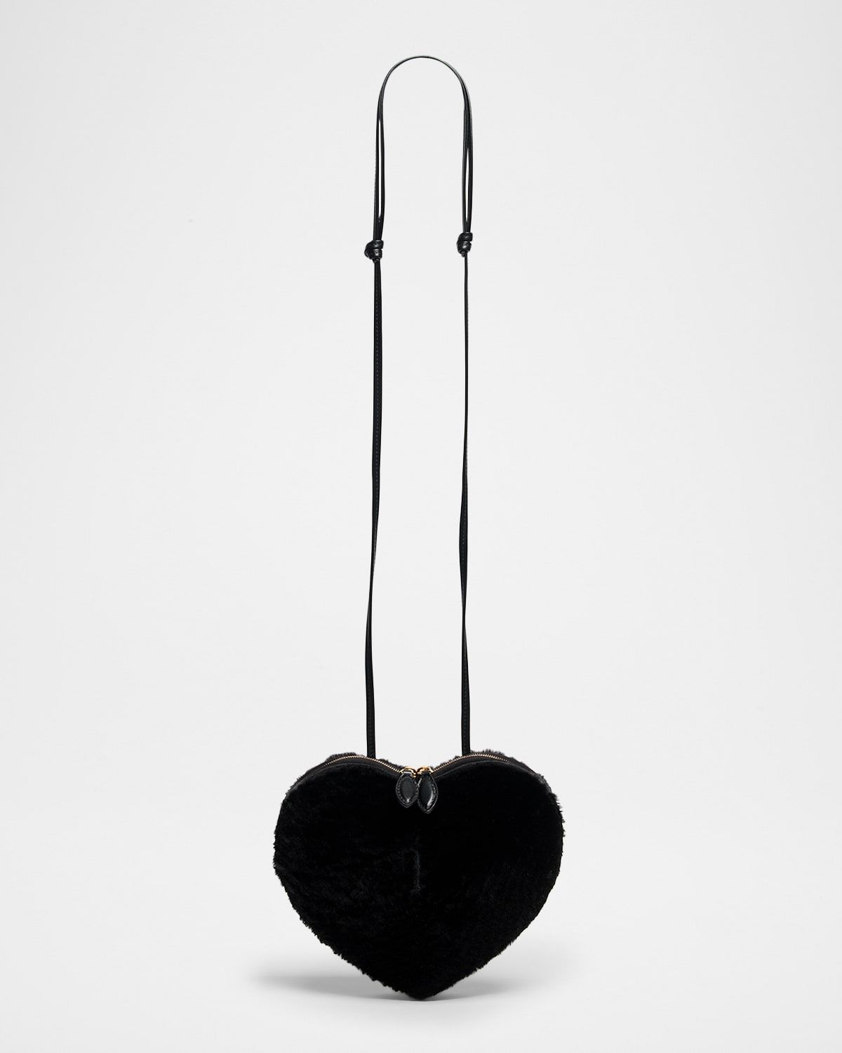 Le Coeur Crossbody Bag in Shearling