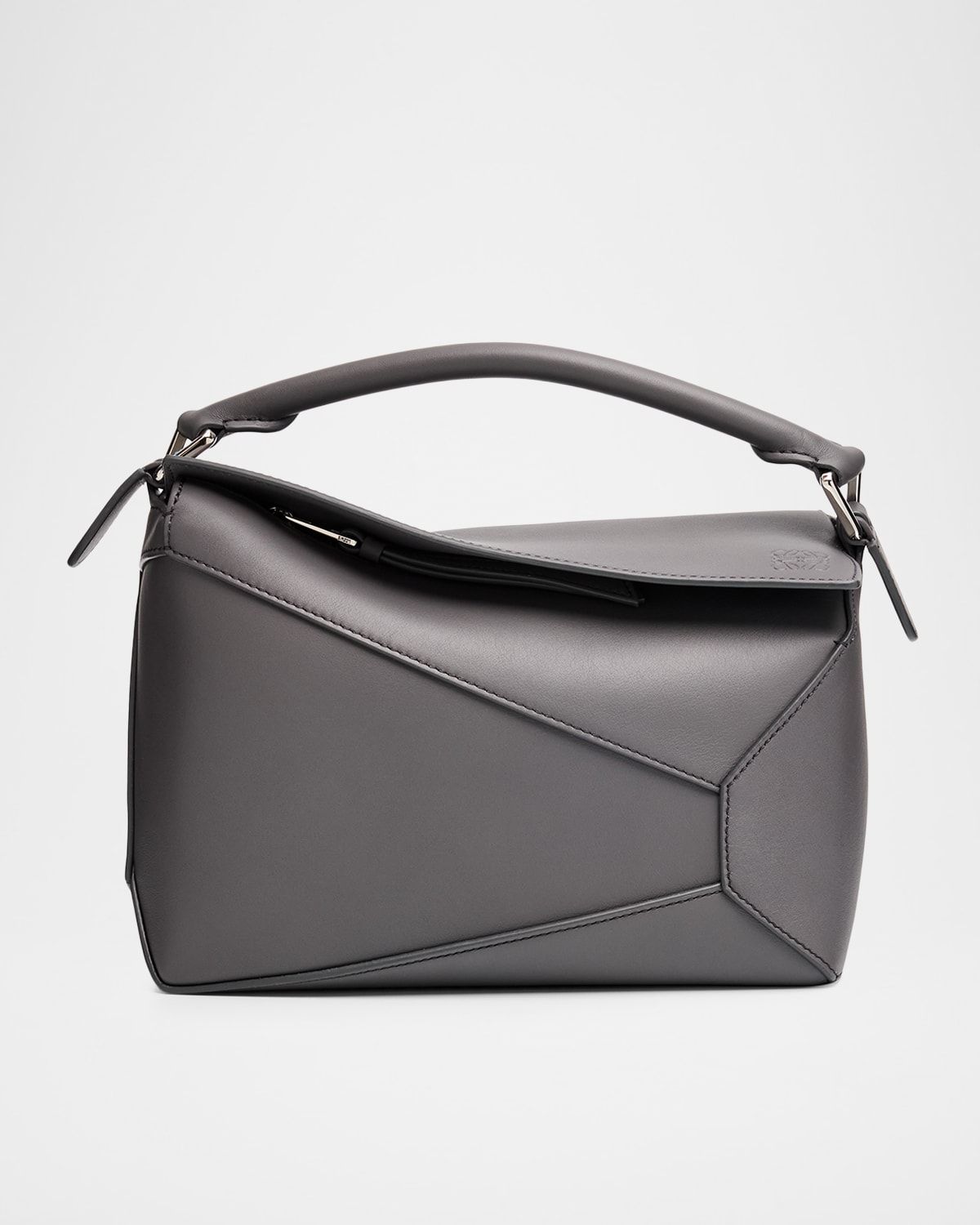 Puzzle Edge Small Shoulder Bag in Calfskin Leather
