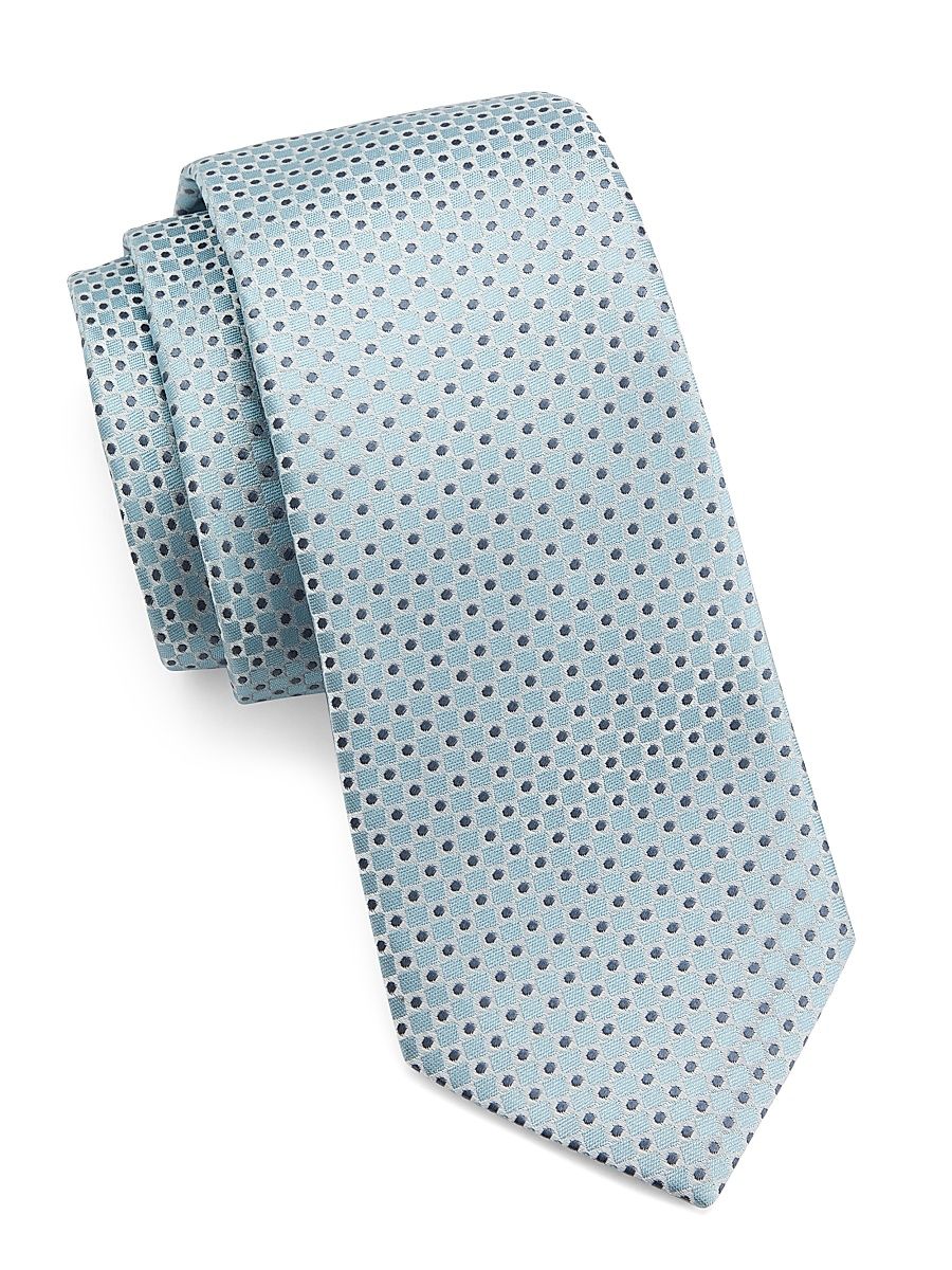 Men's Base 8 Woven Silk Tie - Aquamarine