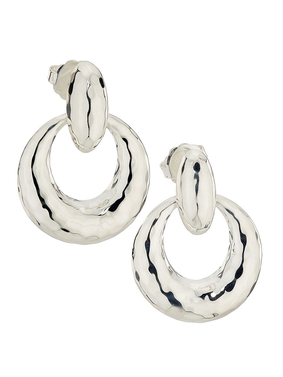 Women's Classico Doorknocker Sterling Silver Earrings - Silver