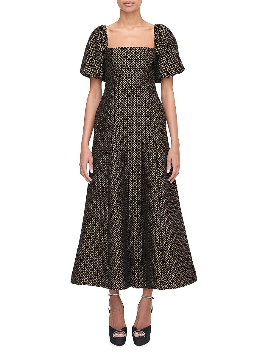 Women's The Matilda Dress - Metallic Brocade - Size Small