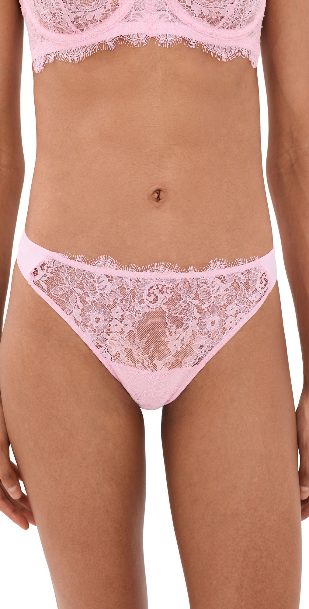 Skarlett Blue Entice Lace Thong Strawberry Cream S