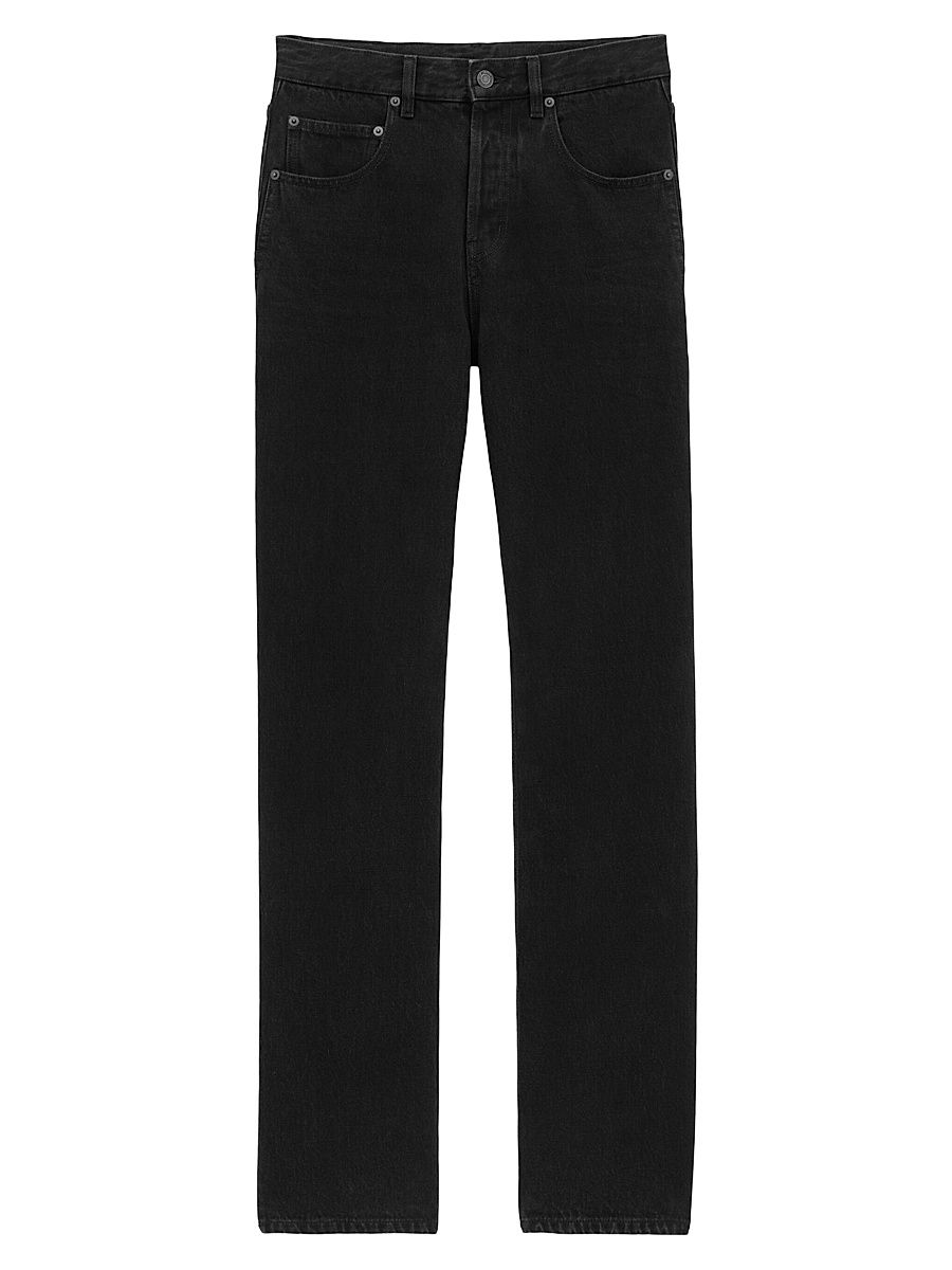 Saint Laurent Men's Baggy Jeans in Denim - Plain Carbon Black - Size 29