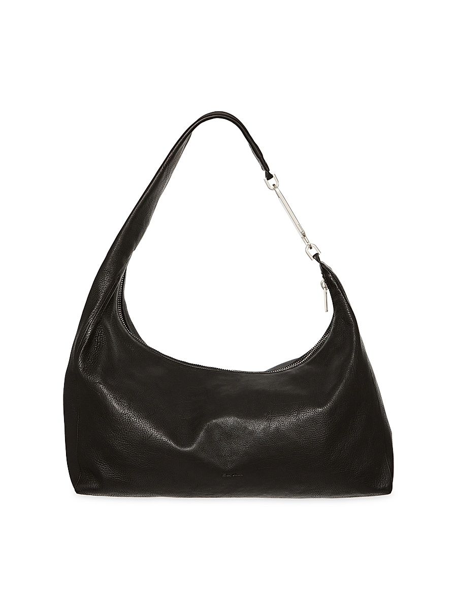Men's Cropped Gemini Leather Bag - Black