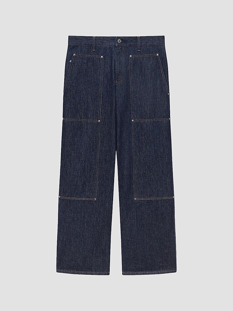 Men's Relaxed Carpenter Jeans - Rinsed Indigo - Size 38