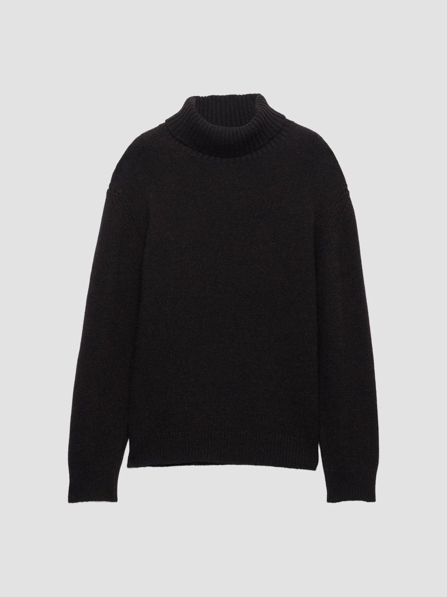 Prada Women's Cashmere Turtleneck Sweater - Grey - Size 6