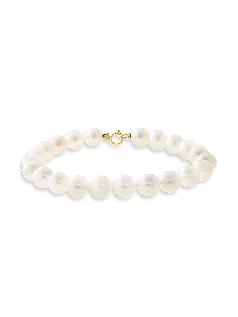 Women's 18K Yellow Gold & Freshwater Pearl Bracelet - Yellow Gold