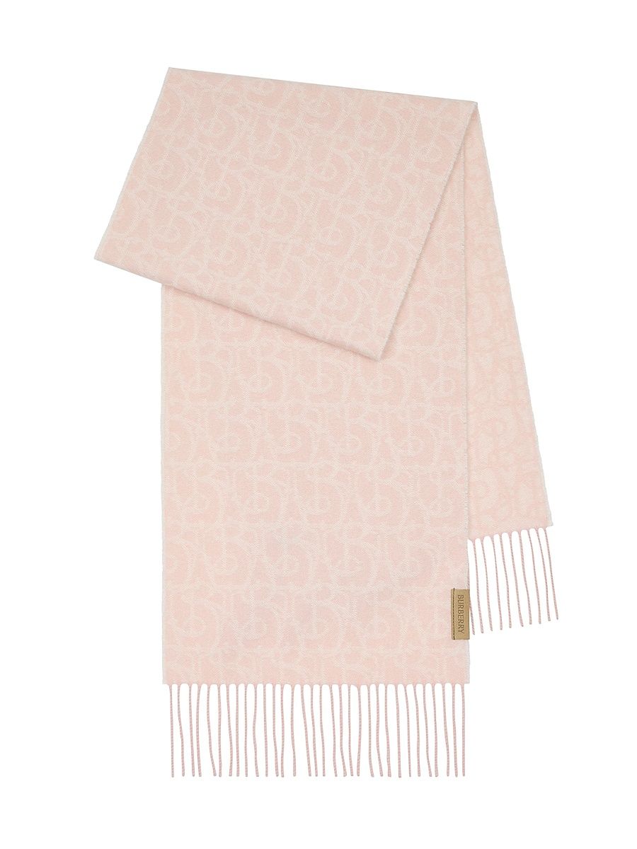 Women's Anagram Cashmere Scarf - Peony Pink