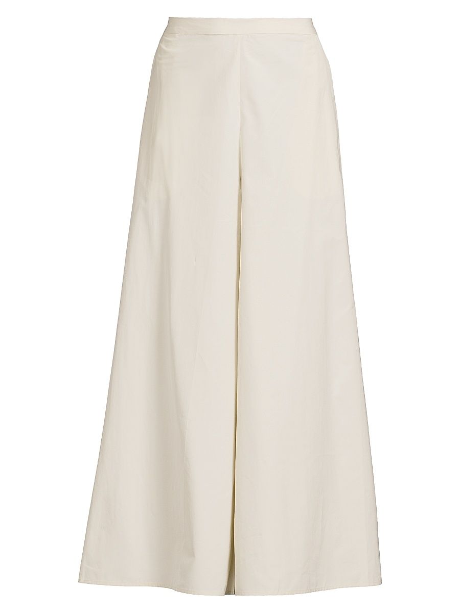 Women's Tech Taffeta Palazzo Pants - Ivory - Size Medium