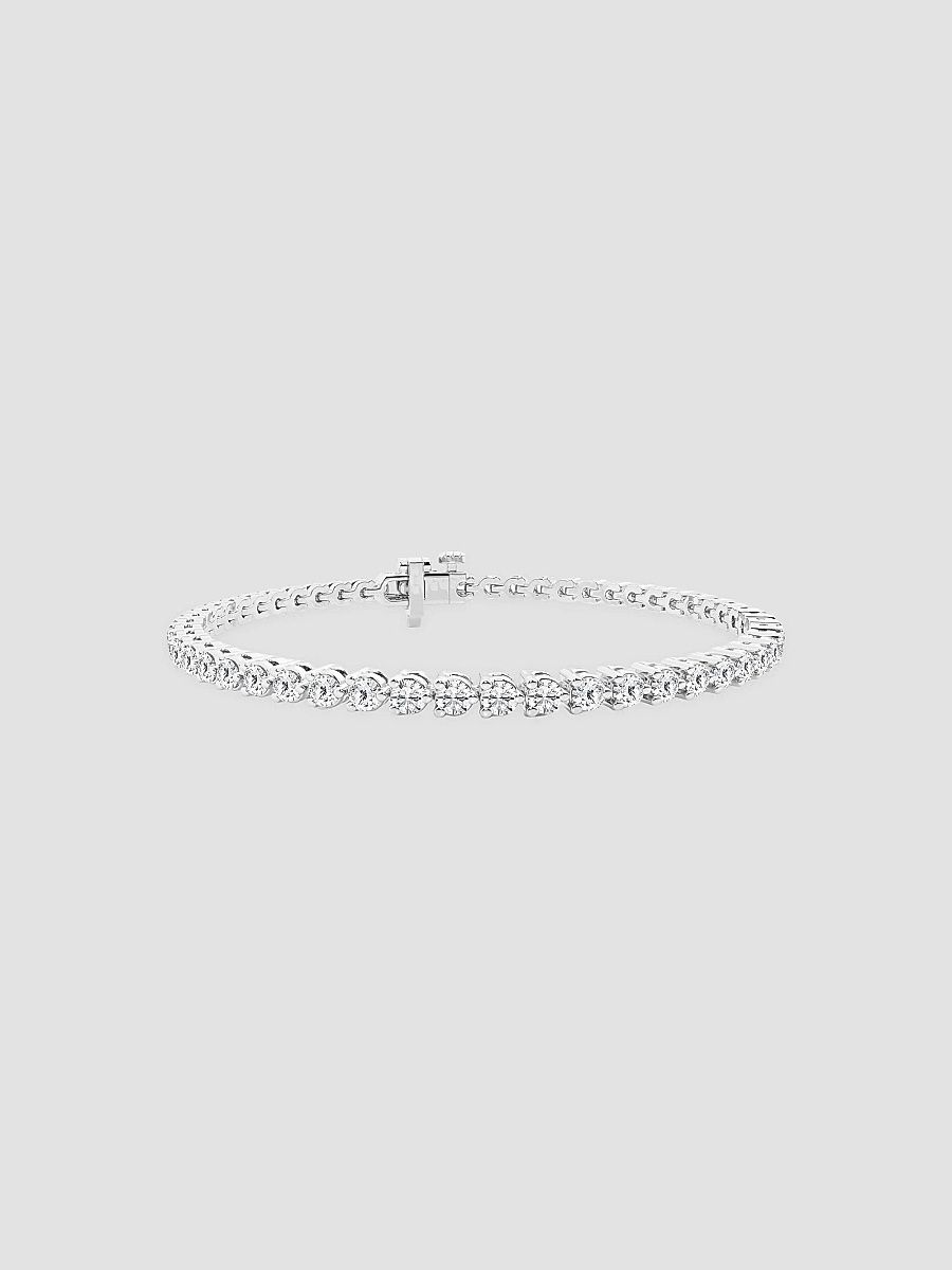 Saks Fifth Avenue Collection Women's 14K White Gold & 10.0 TCW Lab-Grown Diamond Tennis Bracelet - 3 Tcw - Size 8