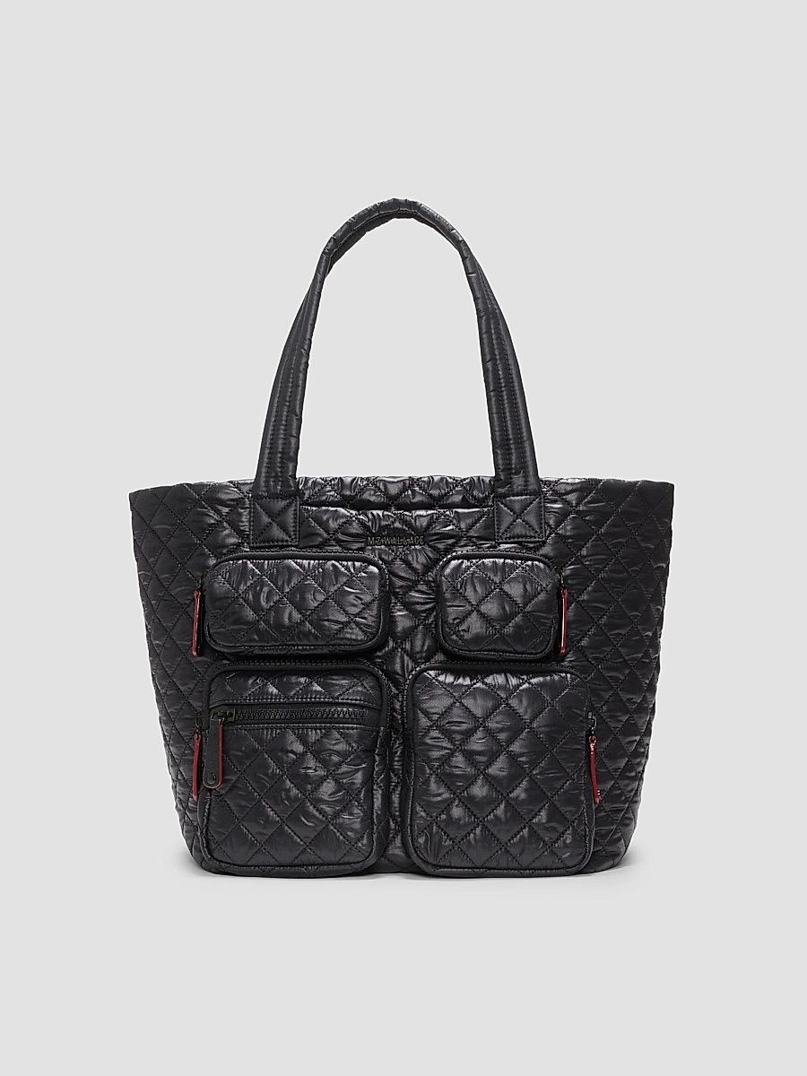 MZ Wallace Women's Medium Metro Travel Tote Bag - Black