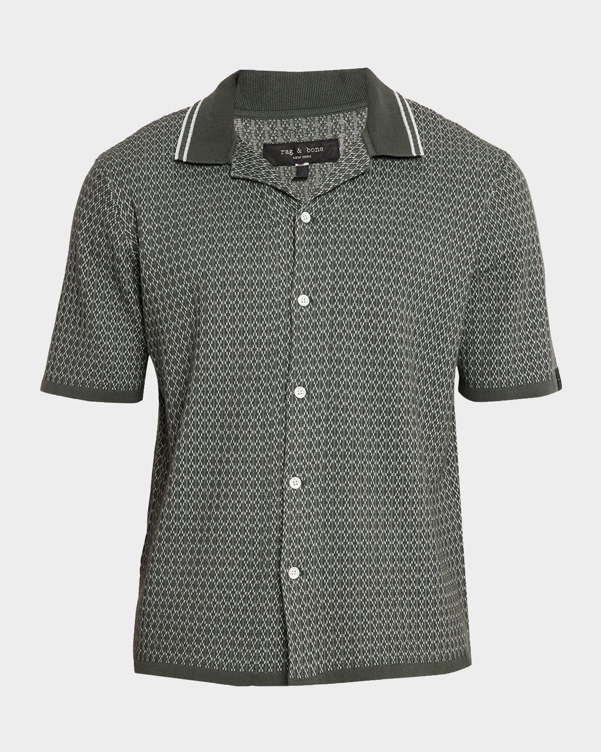 Men & apos;s Harvey Cotton-Blend Short-Sleeve Shirt