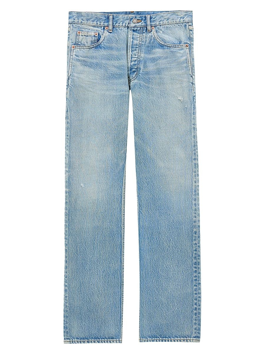 Saint Laurent Men's Loose-Fit Jeans - Blue Beat - Size 27