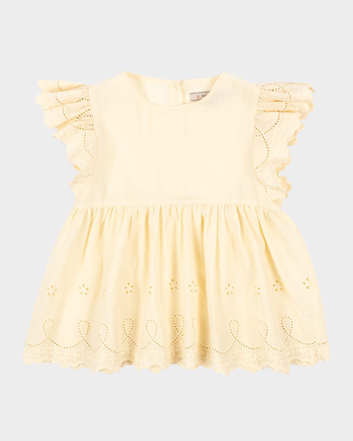 Girl & apos;s Posey Embroidered Ruffle Top, Size 18M-10