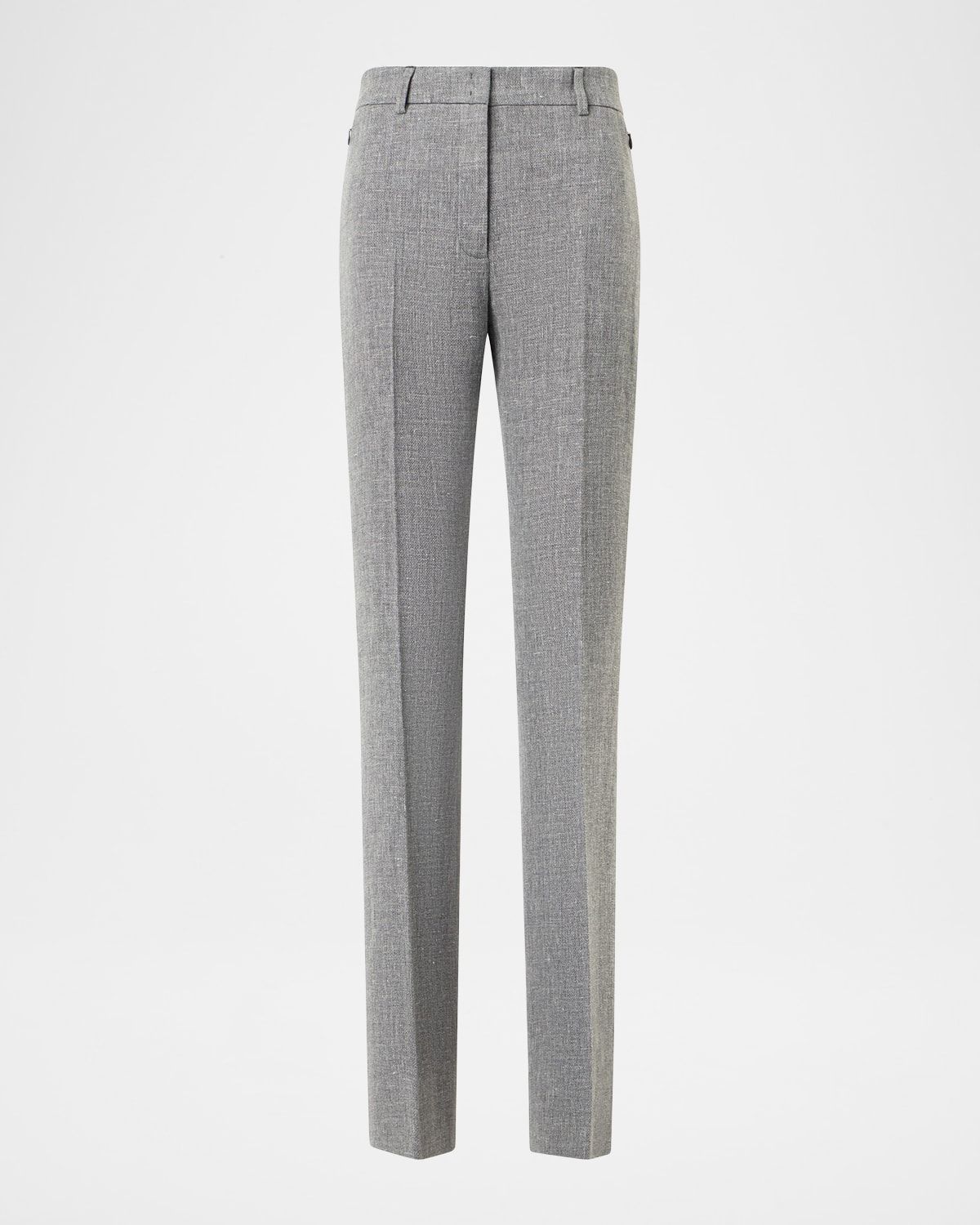Marilyn Linen-Wool Straight-Leg Pants