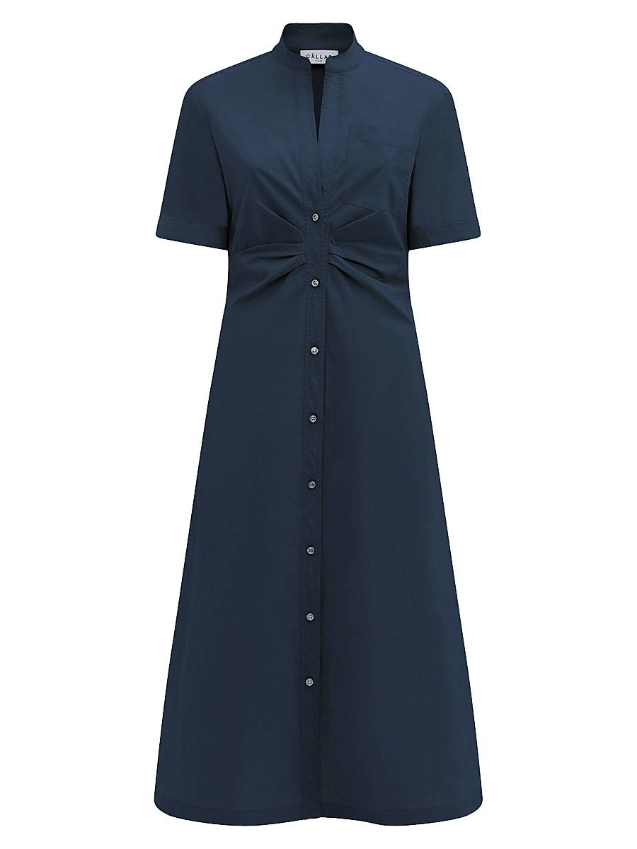 Women's Noor Long Shirt Dress - Navy - Size 6