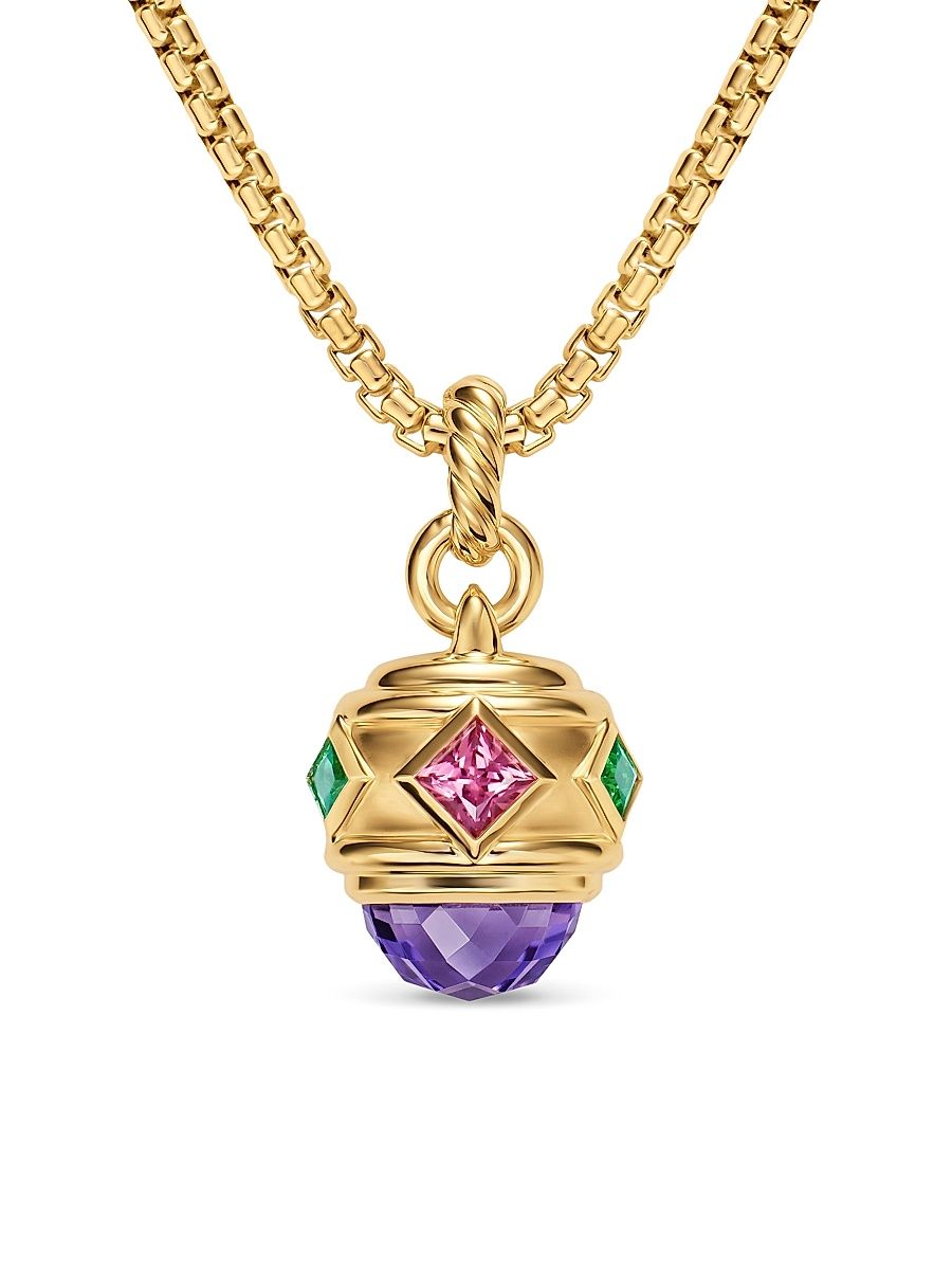 David Yurman Women's Renaissance Amulet in 18K Yellow Gold - Amethyst