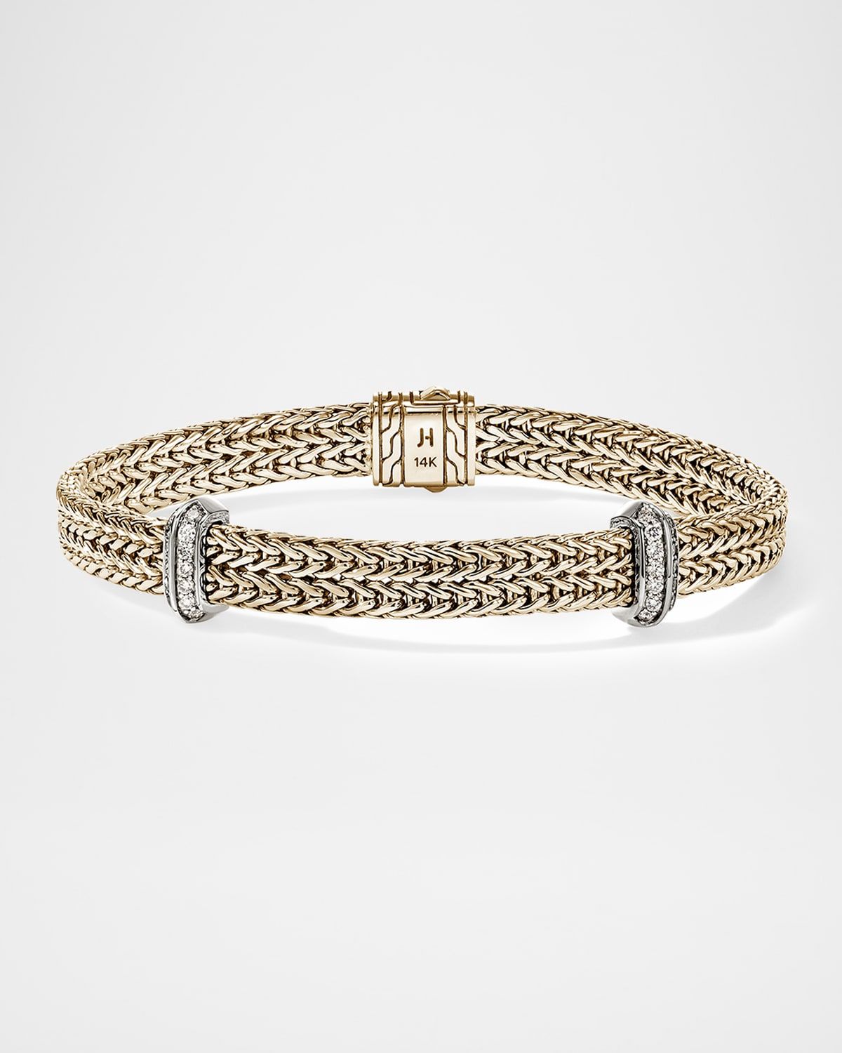 Icon Link 14K Yellow Gold and Diamond Bracelet, 6mm
