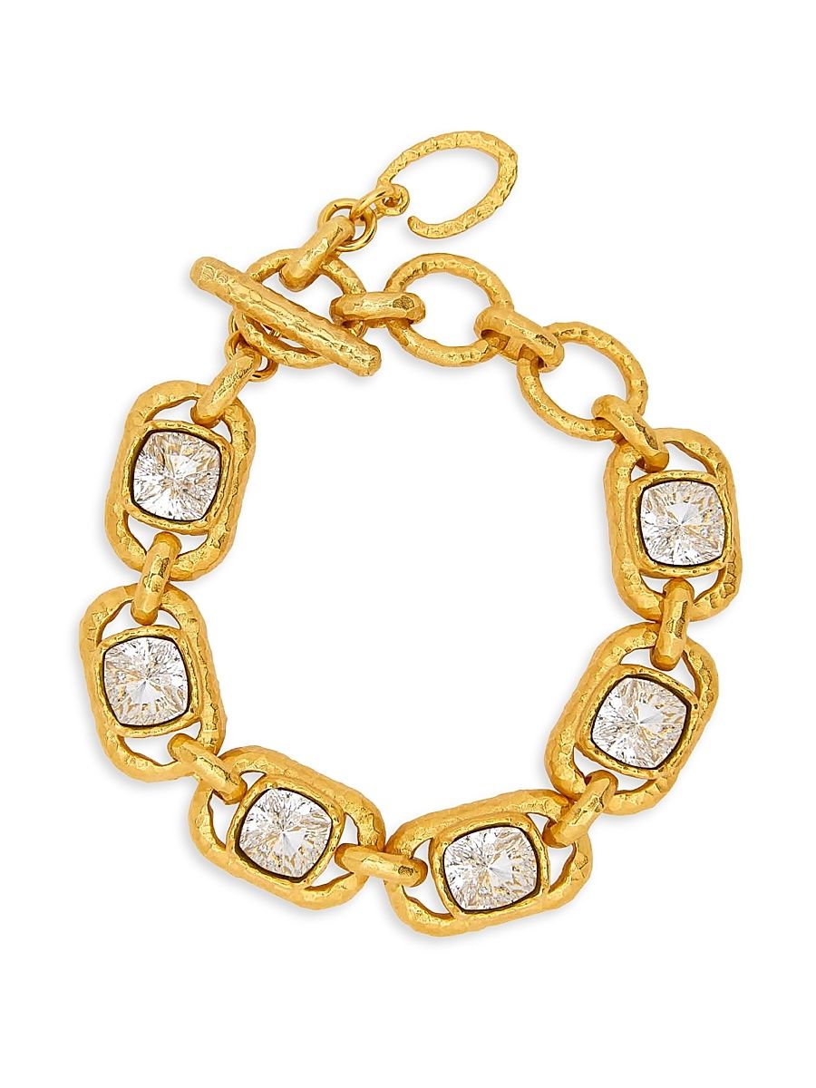 Women's 24K-Gold-Plated Brass & Glass Crystal Bracelet - Crystal
