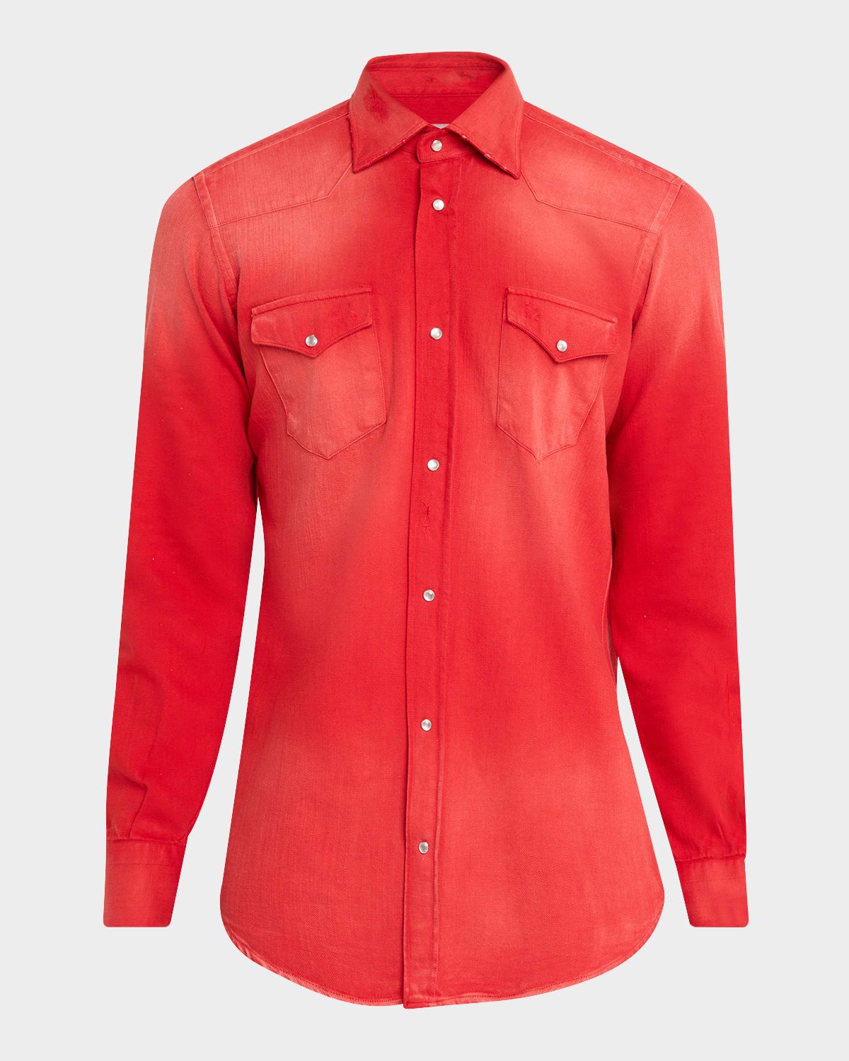 Men & apos;s Cotton Snap-Front Western Shirt