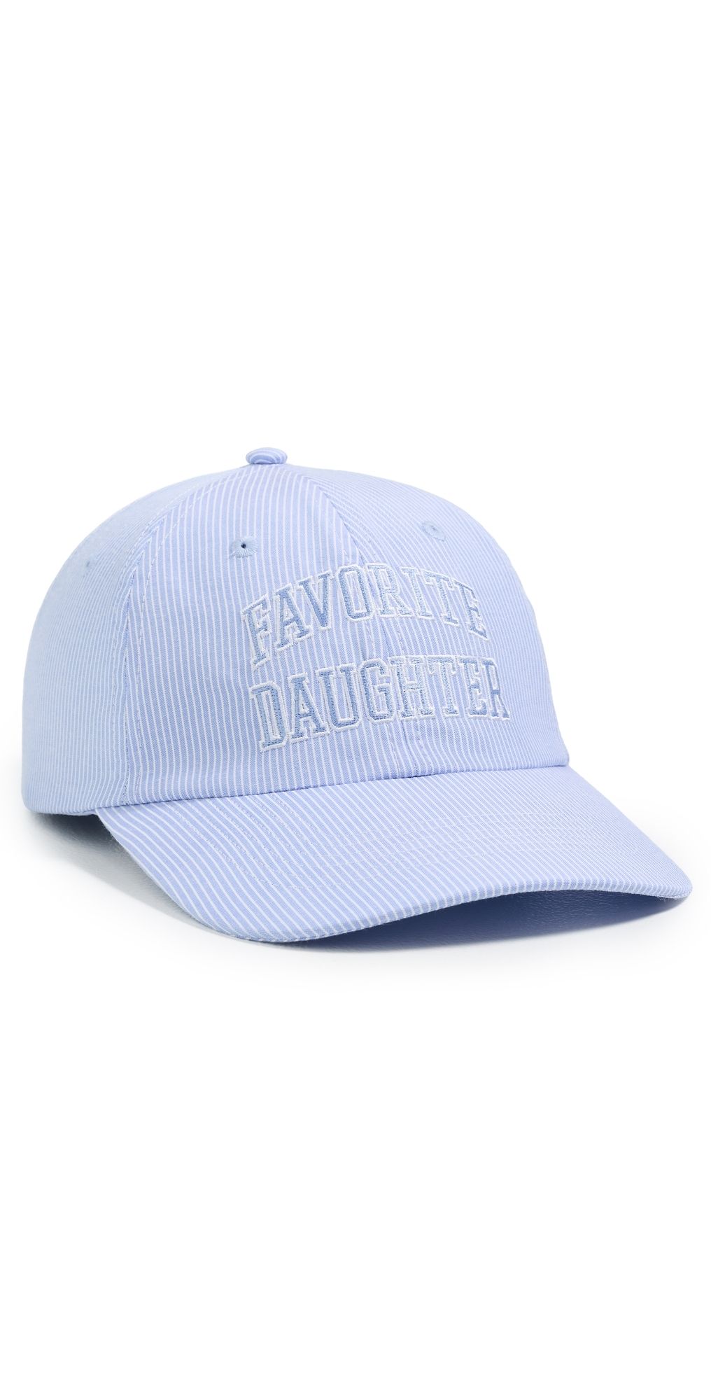 Favorite Daughter Stripe Logo Baseball Cap Blue/ White Stripe One Size