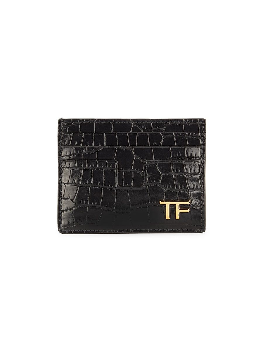Men's Leather Card Holder - Black