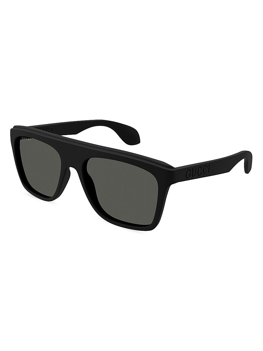 Men's Twinsburg GG1570S 57MM Square Sunglasses - Black Dark Grey