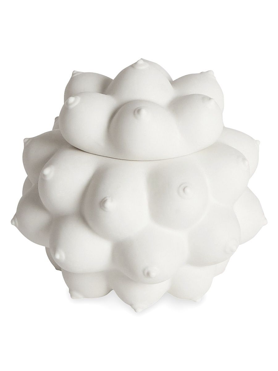 Muse Georgia Orb Porcelain Box - White