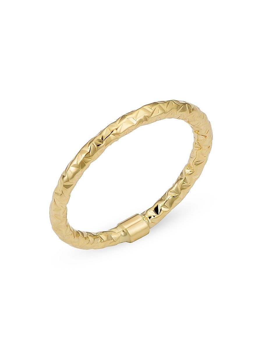 Women's 14K Yellow Solid Gold Sweet Ring - Yellow Gold - Size 10