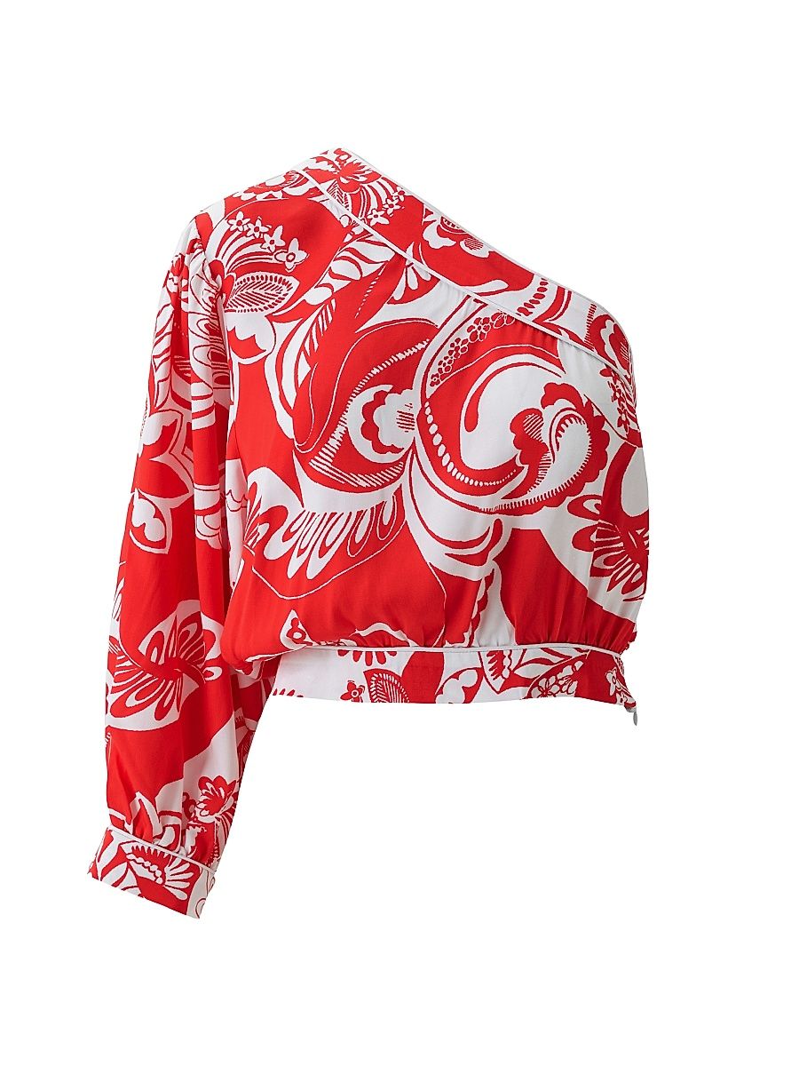 Women's High Summer Rania One-Shoulder Top - Floral - Size XS