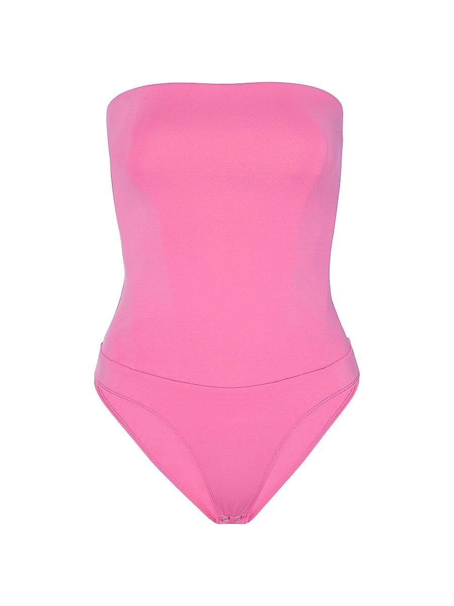 Women's Sculpting Corset Strapless Bodysuit - Berry Sorbet - Size Small