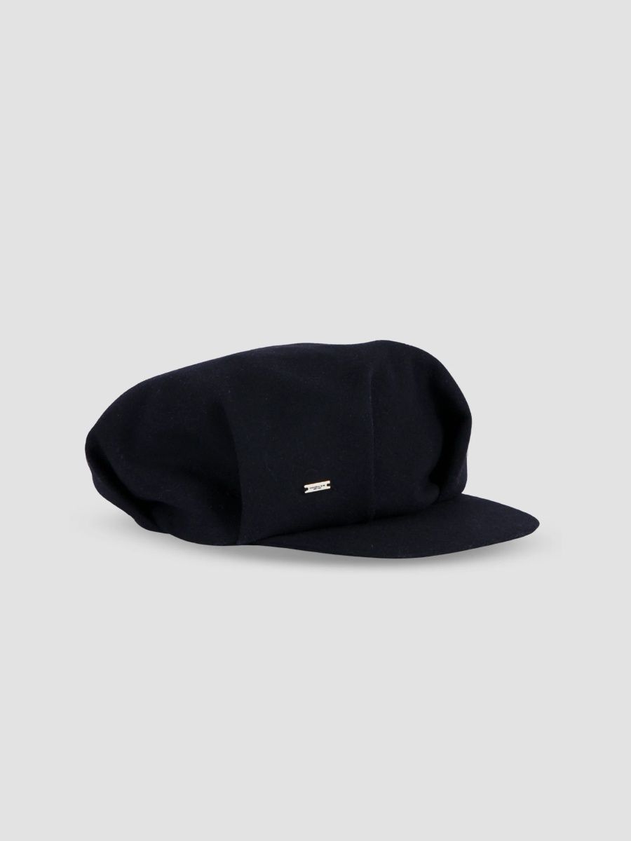 Eugenia Kim Women's Riley Wool-Blend Newsboy Cap - Black