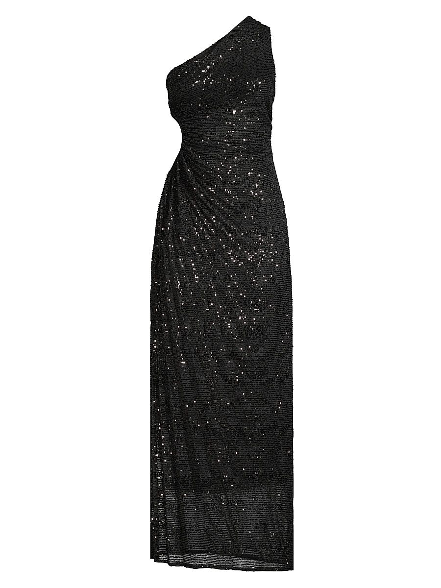 Women's Solie Sequined Cut-Out Maxi Dress - Black - Size XS