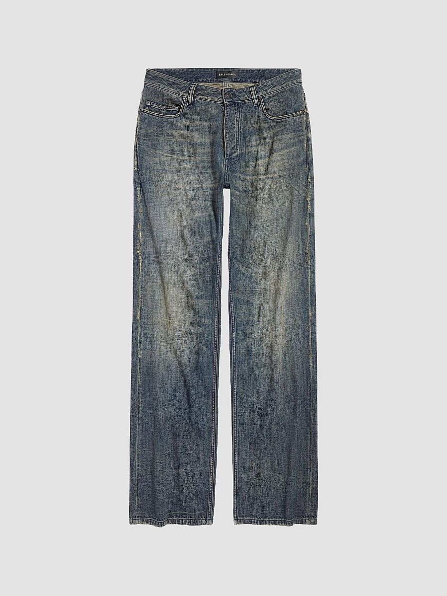 Balenciaga Men's Relaxed Fit Jeans - Blue - Size 36