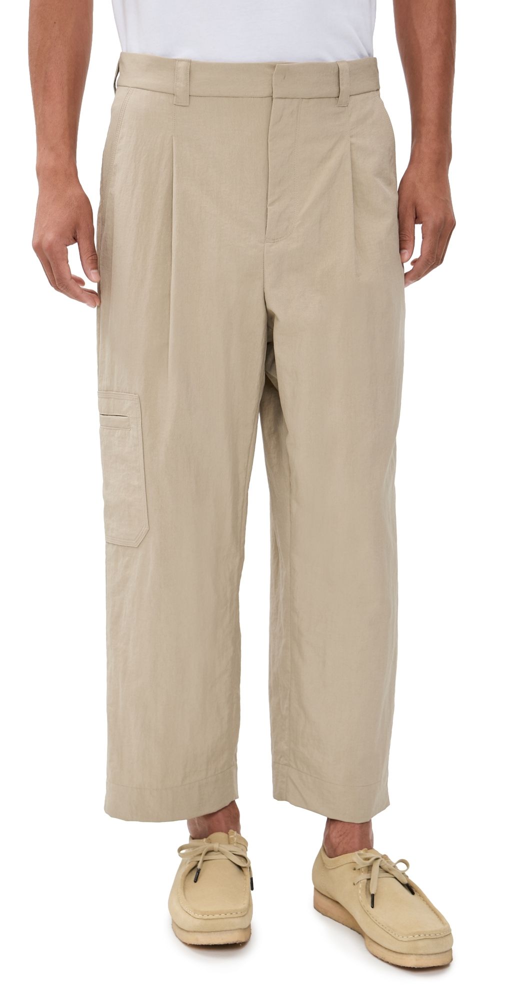 Maison Kitsuné Pleated Cargo Pants Tea Leaf 38