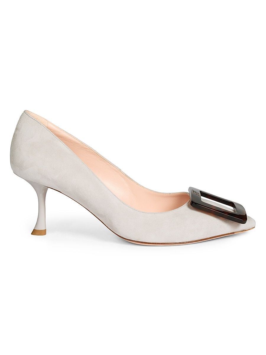 Women's Viv In The City 65MM Suede Pumps - Grey - Size 11