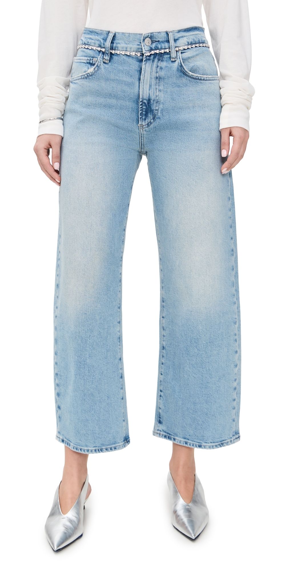 PAIGE Arellia Ankle Jeans Cosmic Embellished 26