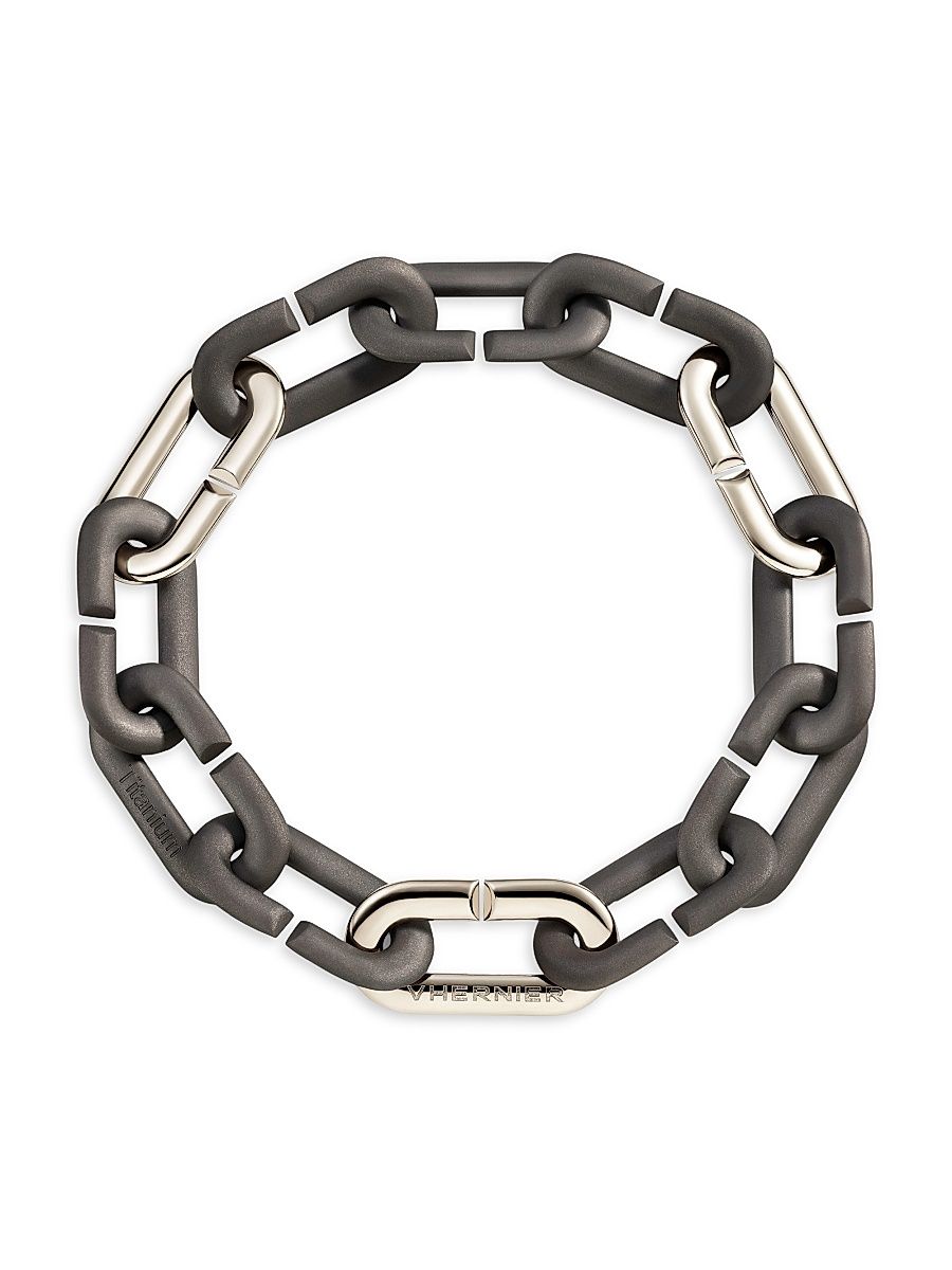 Women's Mon Jeu 18K White Gold & Titanium Chain Bracelet - White Gold