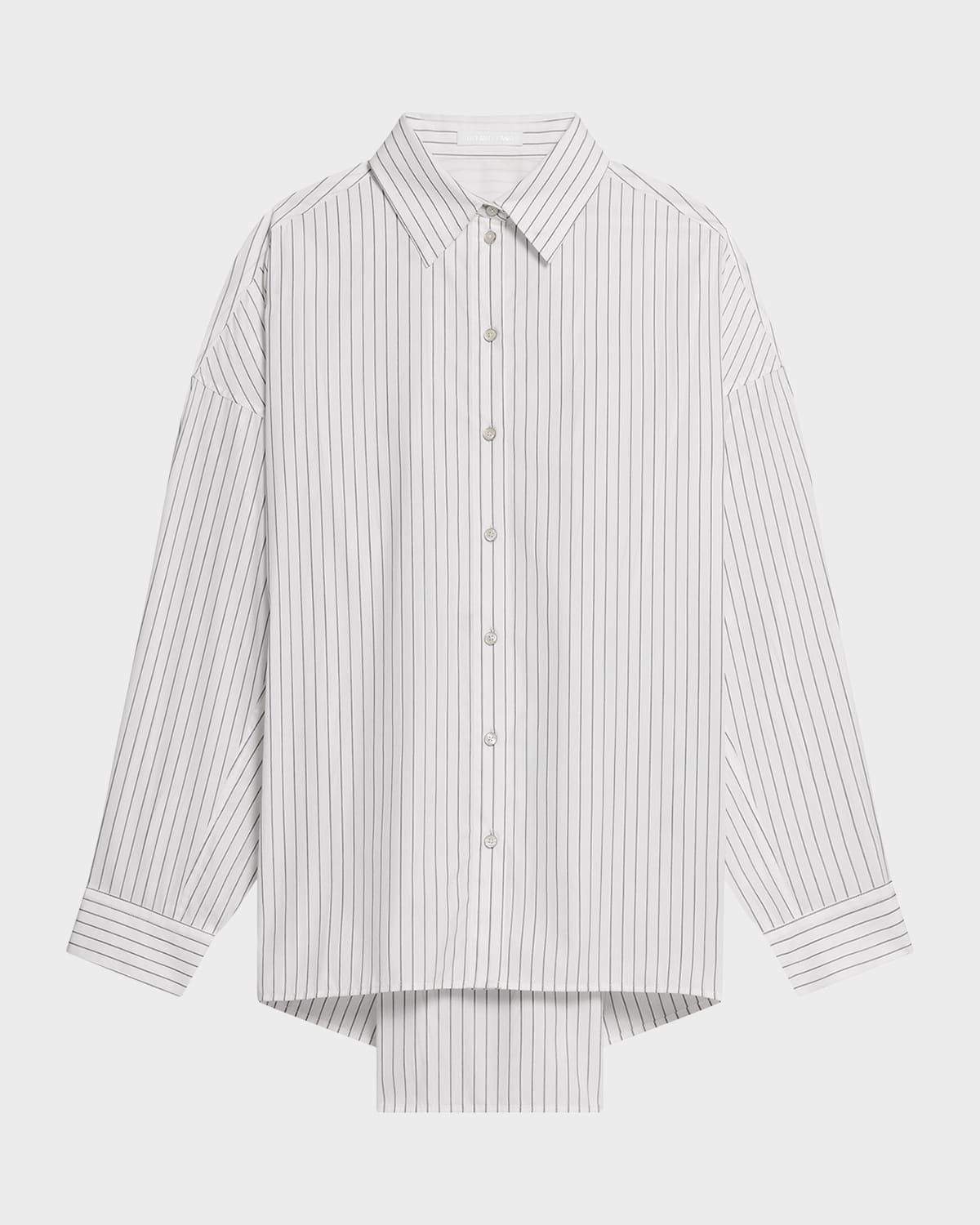 Long-Sleeve Cinch Placket Shirt